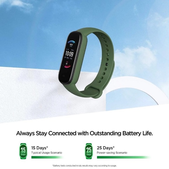 NEW AMAZFIT Band 5 Fitness Tracker in Olive and Black W/Alexa - Picture 6 of 11